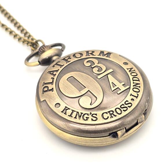 Fantasy Train Portal Pocket Watch – Personalized Magic Platform Design Vintage - Picture 4 of 11